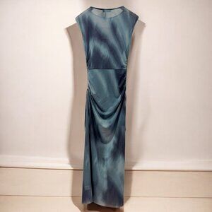 NWT Ena Pelly Lou Gathered Mesh Maxi Dress